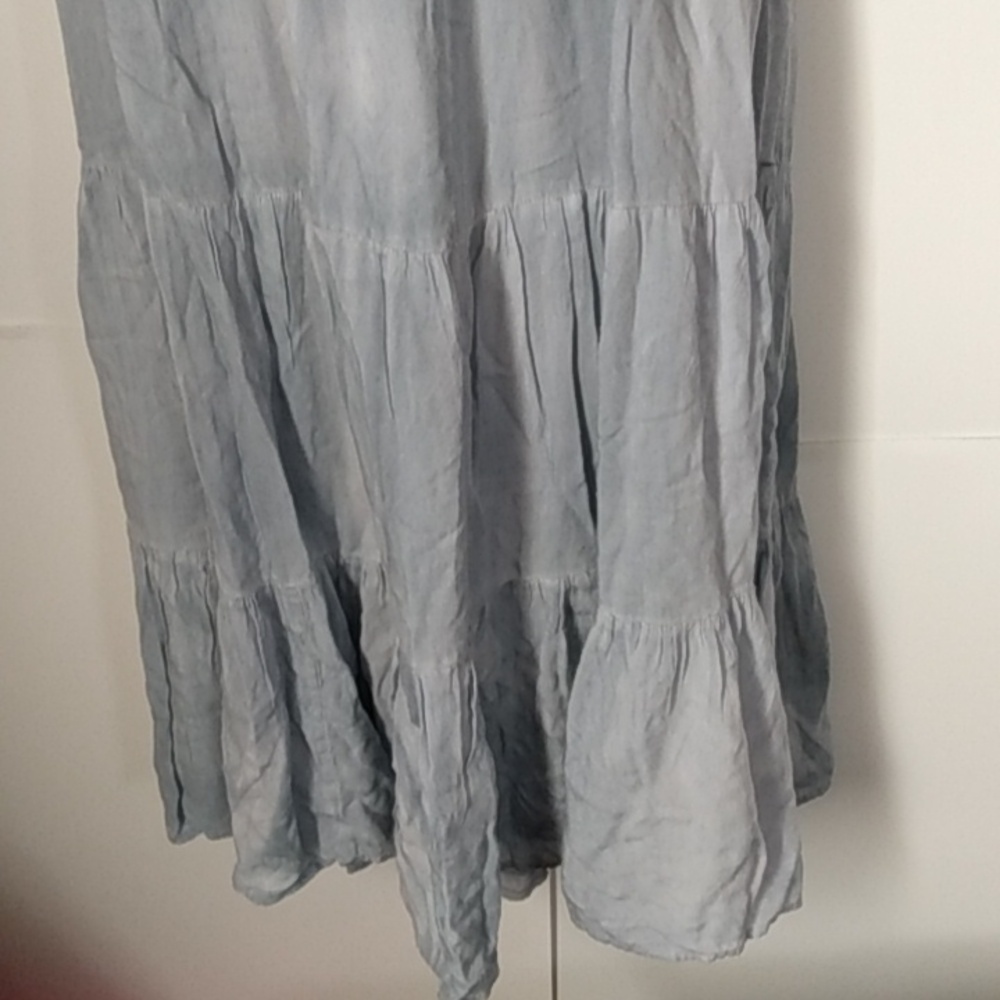 Vtg Milkmaid Blue Rhenfaire Fairy Goth Peasant Dress XL Mlle Gabrielle - Picture 5 of 11